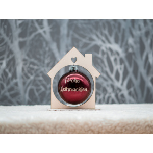 Weihnachtskugel mit Haus (klein)