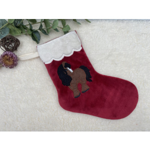 Weihnachtsstrumpf mit Pferdemotiv